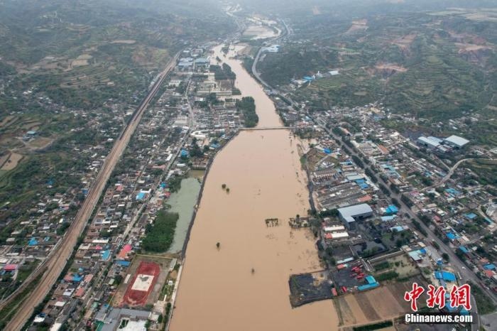 10月10日，山西省介休市義棠鎮(zhèn)，汾河水位上漲。 <a target='_blank' href='http://www.chinanews.com/'>中新社</a>記者 韋亮 攝