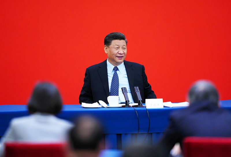 2020年5月23日上午，習(xí)近平總書記看望參加全國政協(xié)十三屆三次會議的經(jīng)濟(jì)界委員，并參加聯(lián)組會，聽取意見和建議。