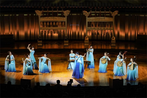 音樂會(huì)現(xiàn)場(chǎng)。中央民族樂團(tuán)供圖，房瀟攝