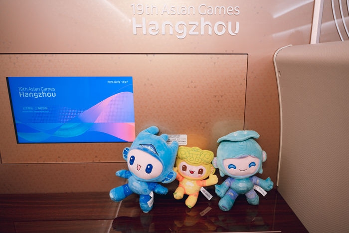 亞運會吉祥物。上海鐵路局融媒體中心供圖