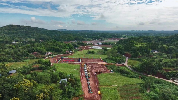 川氣東送二線天然氣管道工程施工現(xiàn)場。受訪者供圖