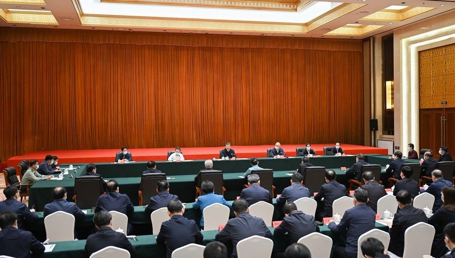  2023年6月8日上午，習近平在呼和浩特聽取內(nèi)蒙古自治區(qū)黨委和政府工作匯報并發(fā)表重要講話。