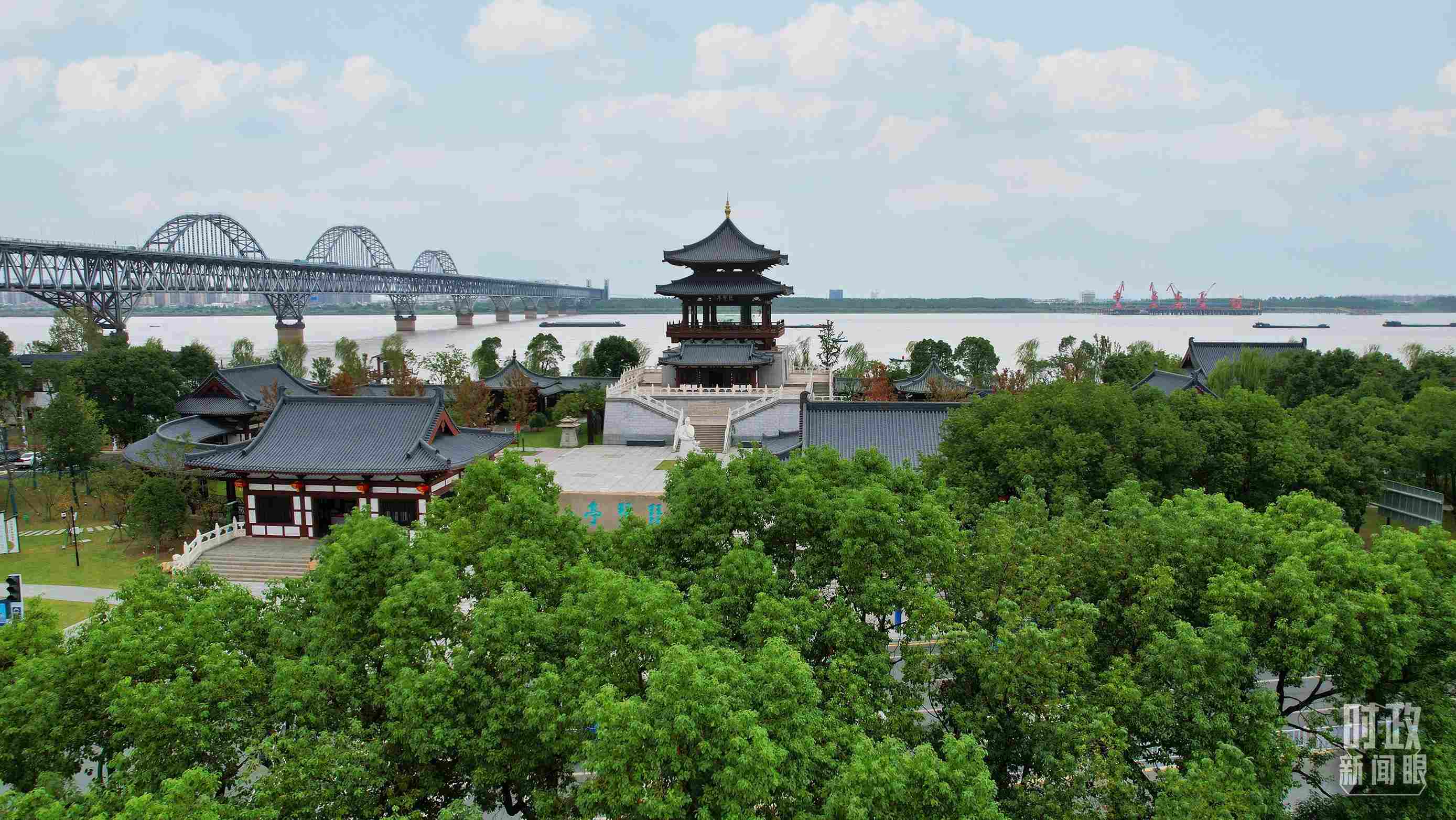 △長江國家文化公園九江城區(qū)段。（總臺記者劉陽拍攝）