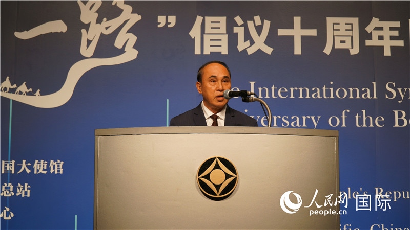 柬埔寨駐日大使圖伊瑞發(fā)言。人民網(wǎng) 蔣曉辰攝