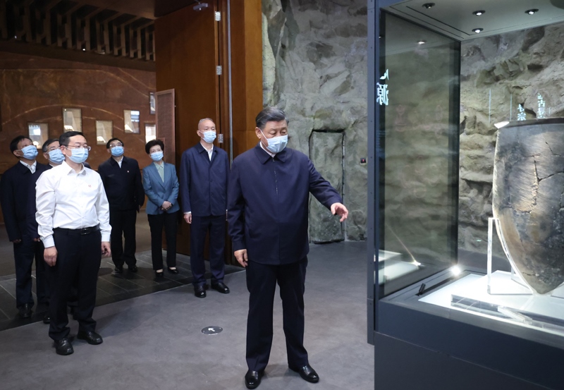 2023年6月2日，習(xí)近平來到中國歷史研究院內(nèi)的中國考古博物館調(diào)研。