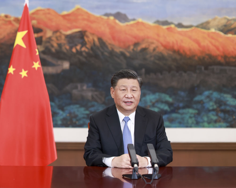 2020年11月27日，習(xí)近平在第十七屆中國(guó)－東盟博覽會(huì)和中國(guó)－東盟商務(wù)與投資峰會(huì)開(kāi)幕式上致辭。