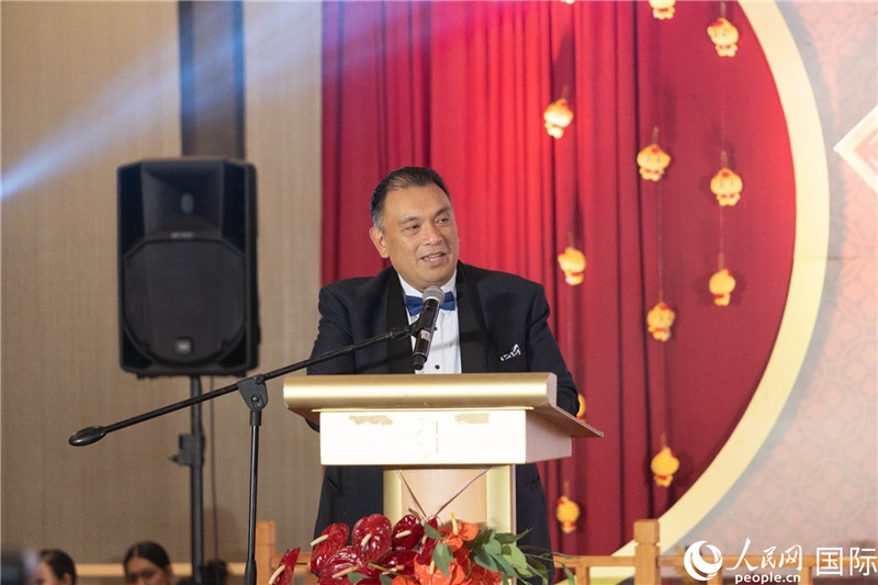 菲外交部副部長(zhǎng)多明戈出席年會(huì)并致辭。人民網(wǎng)記者樊帆 攝