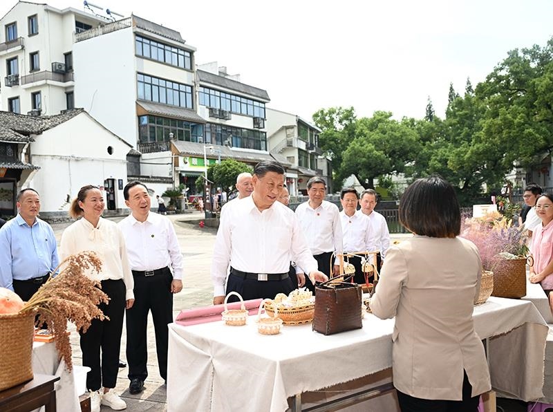 2023年9月20日，習(xí)近平總書記在浙江金華市義烏市后宅街道李祖村考察。