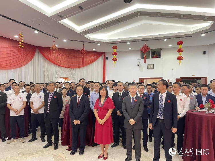 駐尼日利亞使館春節(jié)招待會(huì)現(xiàn)場(chǎng)。人民網(wǎng)記者 姜宣攝