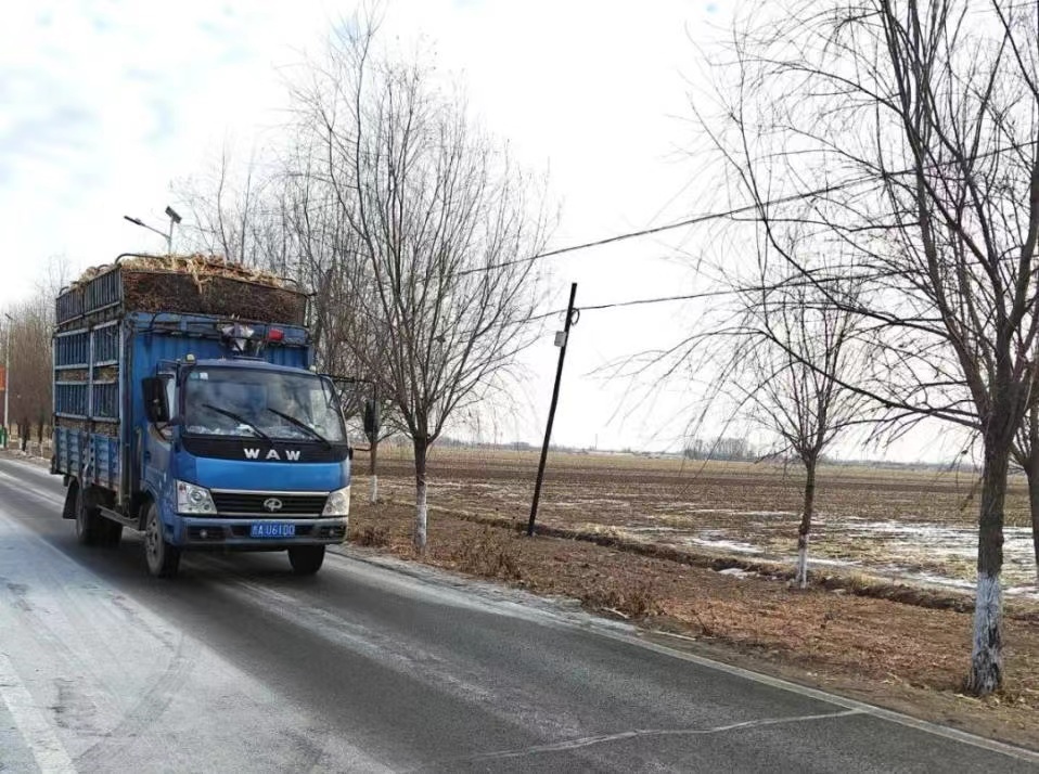貨車(chē)行駛在公主嶺市農(nóng)村公路上。公主嶺市委宣傳部供圖