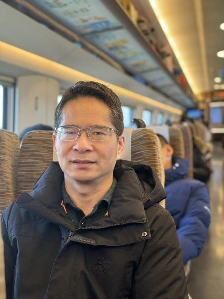 楊萬坤乘坐高鐵往返京津。（采訪對象供圖）