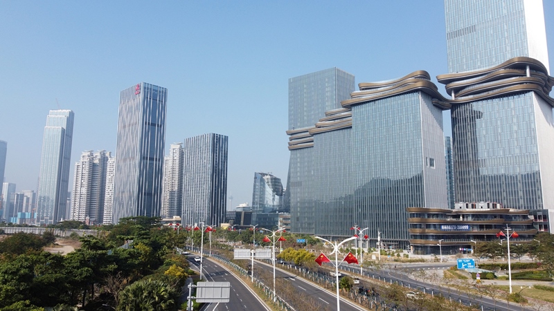 2024年1月1日，廣東珠海，橫琴粵澳深度合作區(qū)樓群。