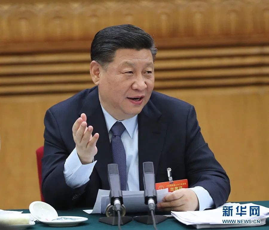 2019年3月7日，習近平參加十三屆全國人大二次會議甘肅代表團的審議。新華社記者 鞠鵬 攝