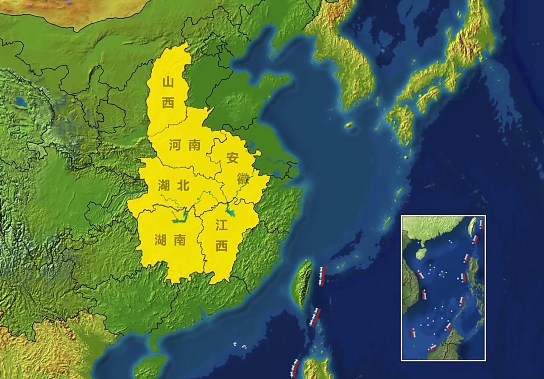 △中部地區(qū)包括晉皖贛豫鄂湘6省。