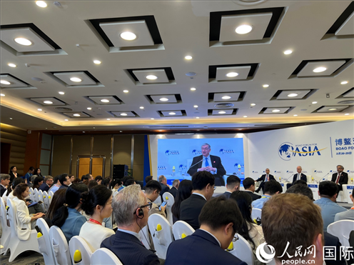 3月27日，博鰲亞洲論壇2024年年會“全球地緣政治展望”分論壇現(xiàn)場。人民網(wǎng) 艾里士攝