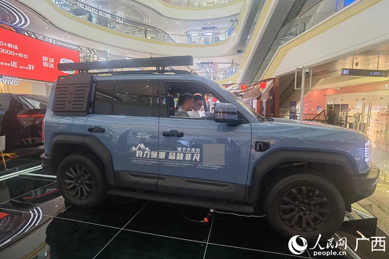 消費者在商場選購汽車。人民網(wǎng)記者 陳燕攝