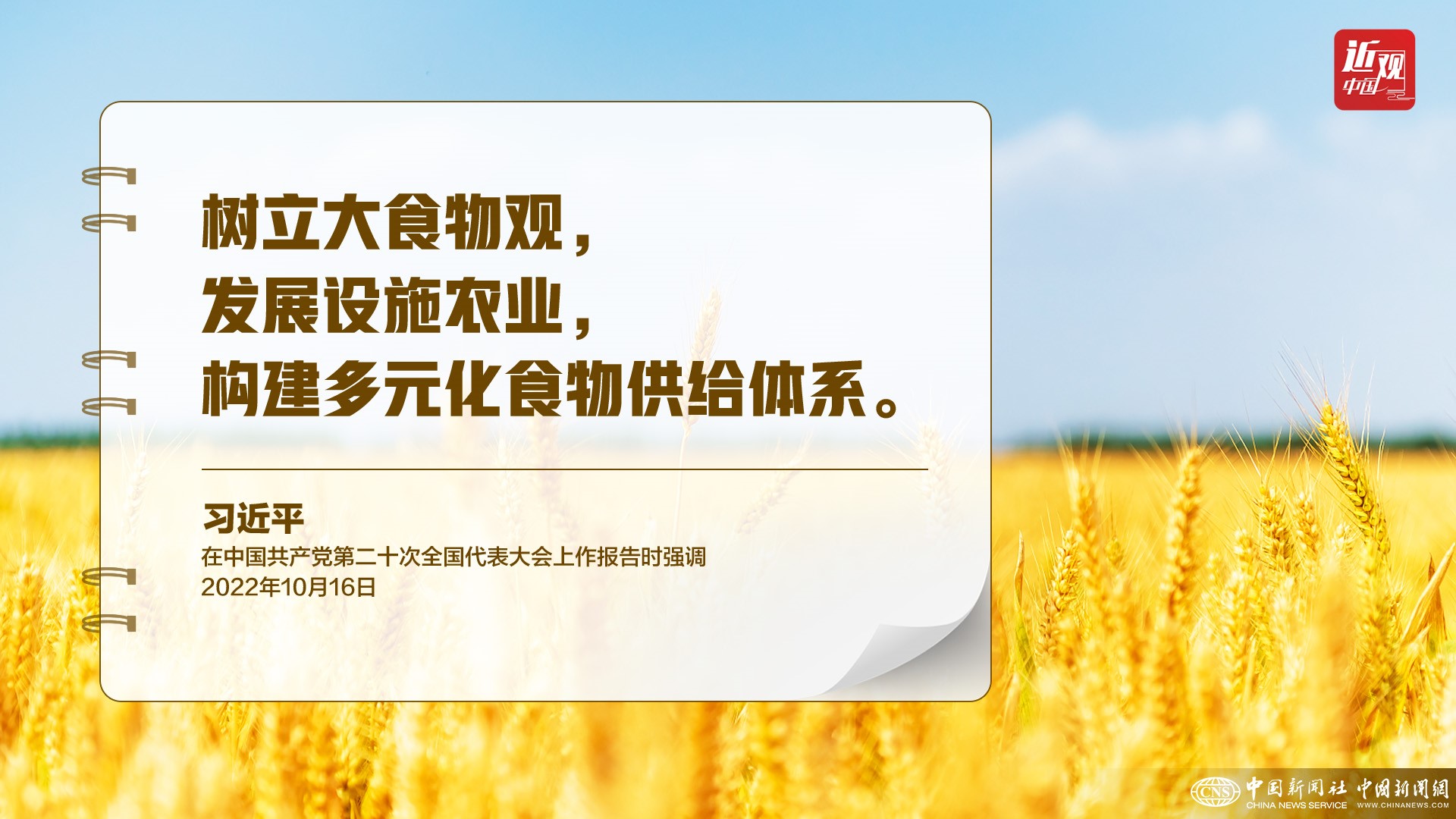 習(xí)近平：樹立大食物觀，構(gòu)建多元化食物供給體系