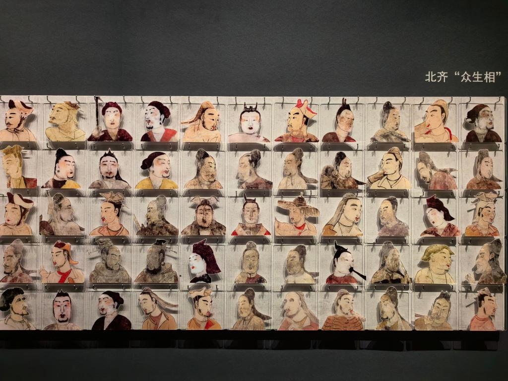 太原北齊壁畫博物館從山西北朝壁畫中提取人物元素展現(xiàn)當時民族融合、文化交流。太原北齊壁畫博物館供圖