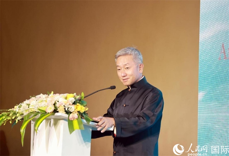 張益明大使致辭。人民網(wǎng)記者 管克江攝