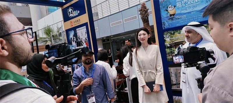 中國聯(lián)合展臺(tái)引發(fā)阿拉伯媒體關(guān)注。主辦方供圖