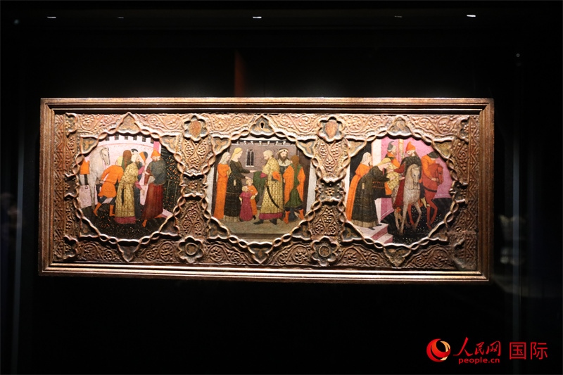 展覽“傳奇之旅：馬可·波羅與絲綢之路上的世界”展品。人民網(wǎng) 殷韜攝