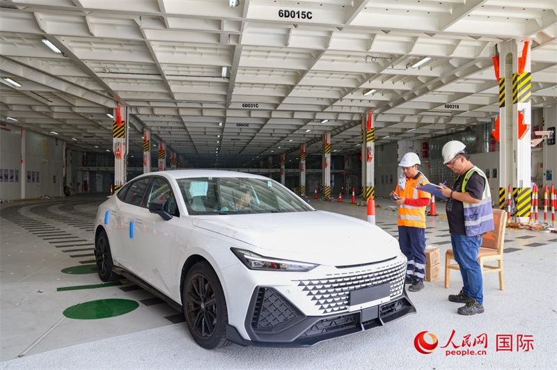 工人正在進(jìn)行卸車作業(yè)。人民網(wǎng)記者 任皓宇攝