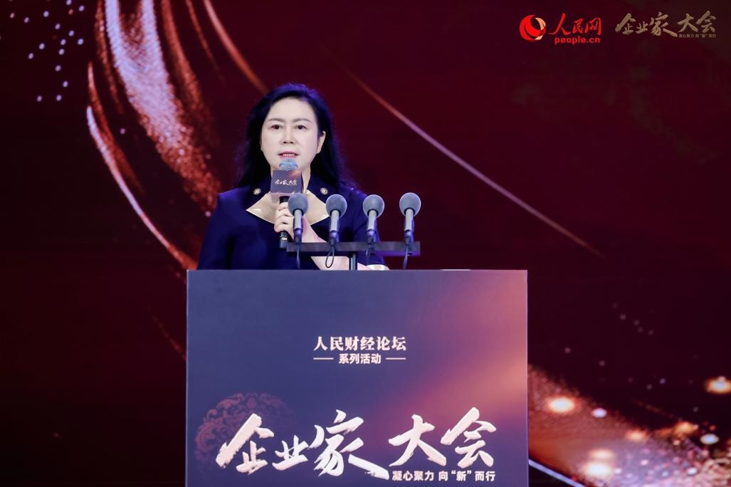 新大陸科技集團(tuán)CEO王晶。人民網(wǎng)記者 王紹紹攝