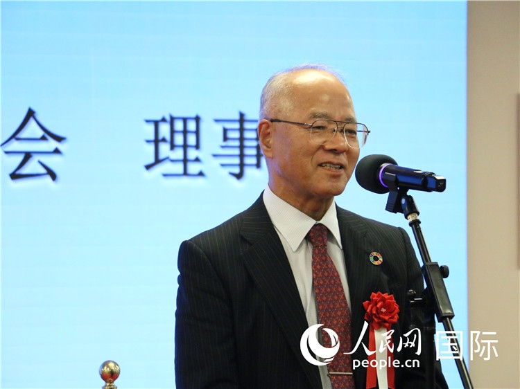 日中協(xié)會理事長瀨野清水致辭。人民網(wǎng) 許可攝