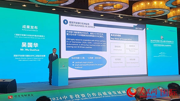 《國家開發(fā)銀行對非合作模式和案例》發(fā)布。人民網(wǎng)記者 萬宇攝