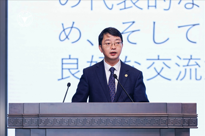 浙江大學(xué)副校長(zhǎng)周江洪致辭。浙江大學(xué)供圖