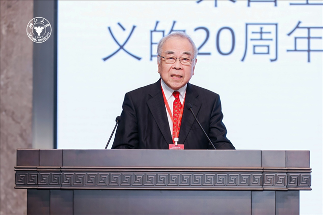 日本科學(xué)協(xié)會(huì)會(huì)長(zhǎng)高橋正征致辭。浙江大學(xué)供圖