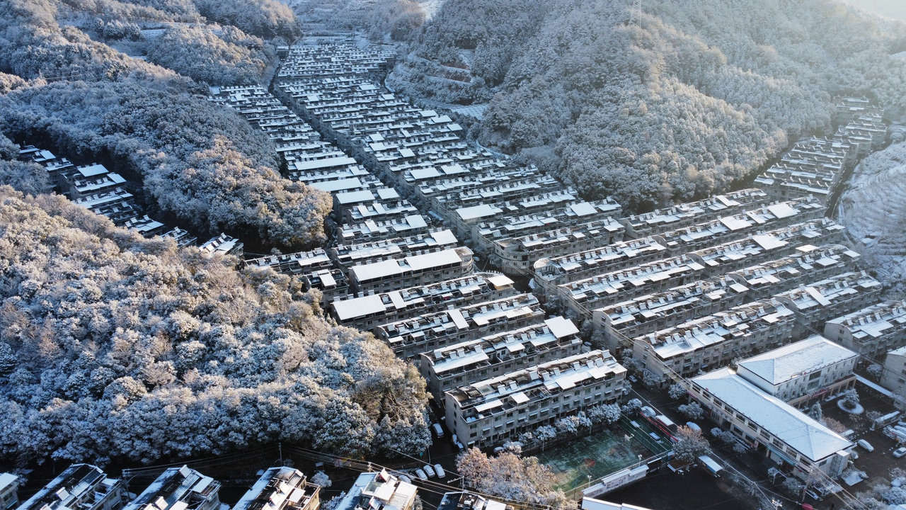 慶元縣濛洲街道同濟新村，雪后初霽。慶元縣融媒體中心 供圖