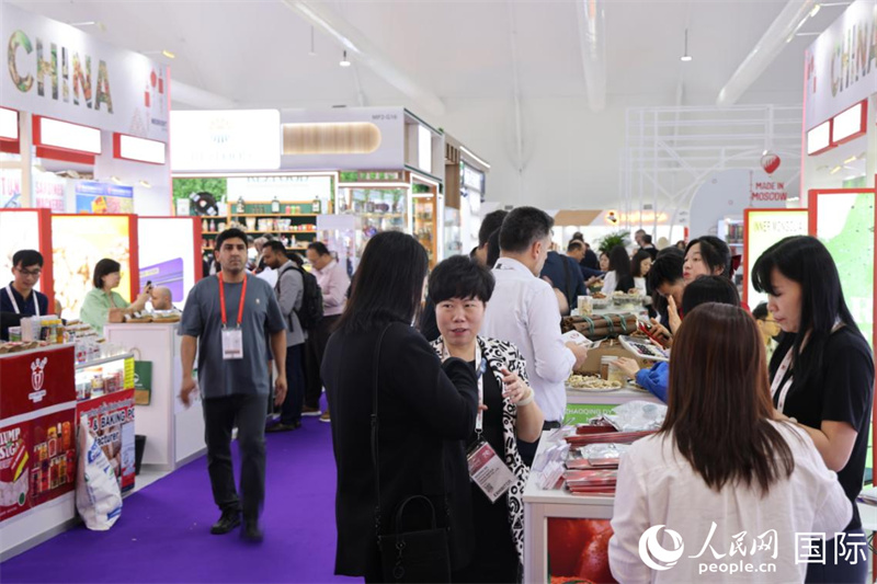 第三十屆海灣食品展正在迪拜舉行，圖為中國館一角。人民網記者 張志文攝