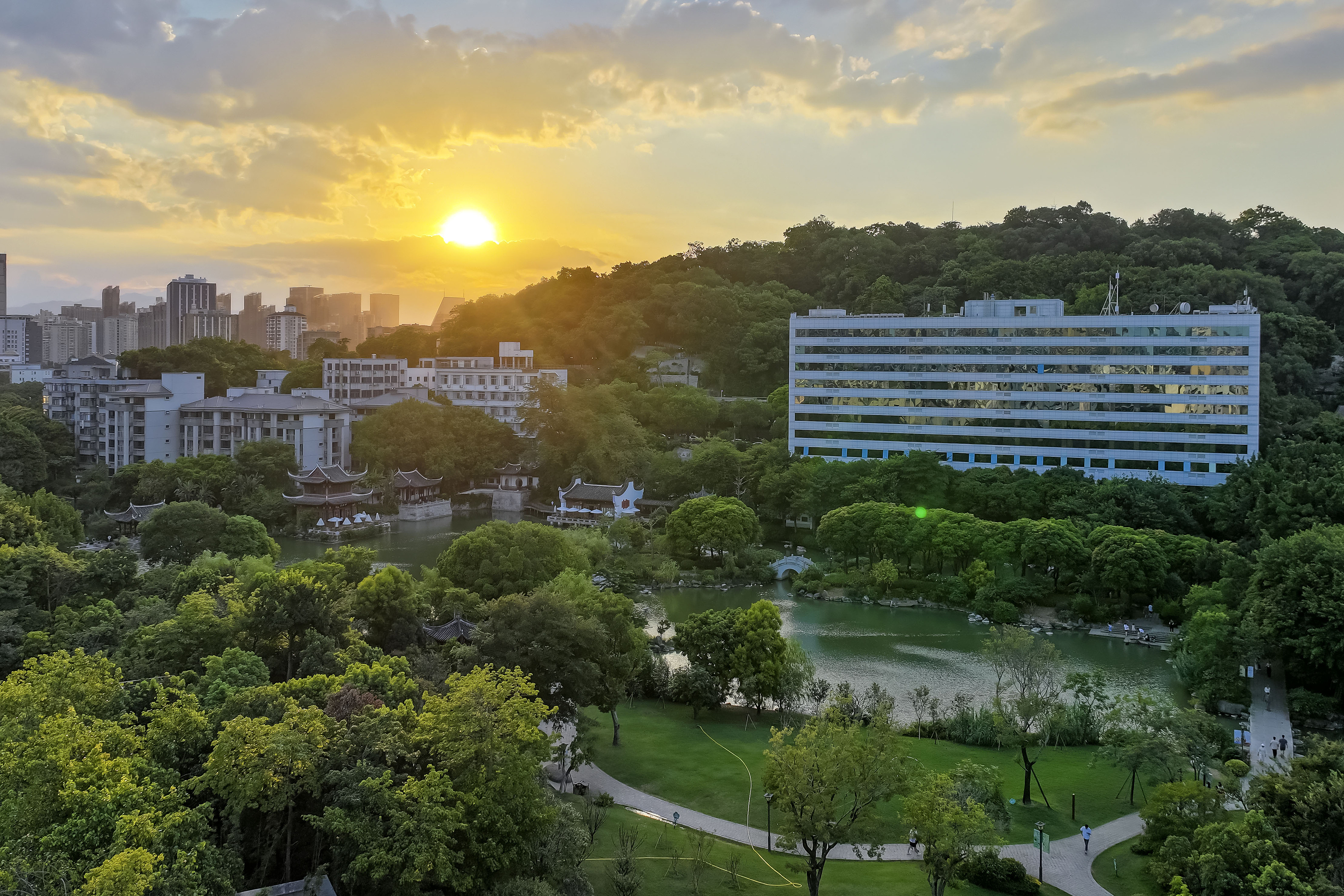 2024年7月17日，福州市鼓樓區(qū)黎明湖生態(tài)濕地公園。