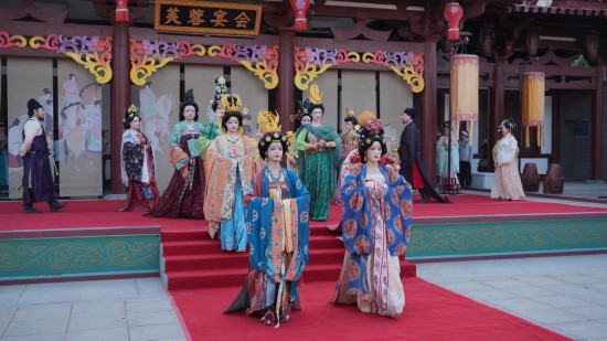 大唐芙蓉園舉辦的漢服展演活動(dòng)。受訪者供圖