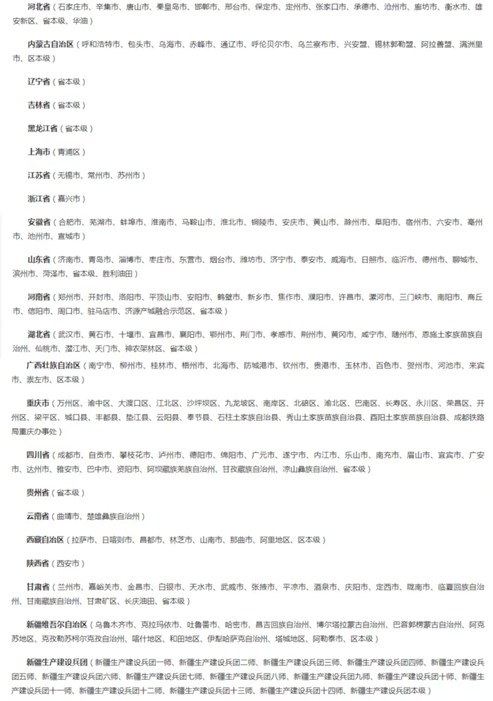 截至5月8日已開通醫(yī)保個賬跨省共濟的統(tǒng)籌區(qū)。（國家醫(yī)保局官網(wǎng)截圖）