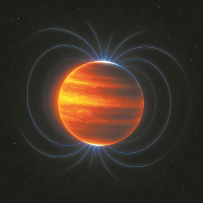 木星磁場（藝術圖）。圖片來源：物理學家組織網(wǎng)